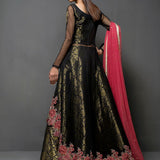 Zainab Chottani | Semi Formals | BLACK PEPLUM