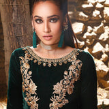 Zainab Chottani | Semi Formals | DARK MOSS TOPAZ