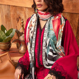 Saira Shakira | Raya Winter Stitched 23 | Crimson