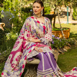 Elaf Premium | Print Chikankari 25 | ELK-02A PERIWINKLE
