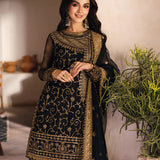 Asim Jofa | Heeriye | AJHE-04 EMBROIDERED ORGANZA 3 PCS