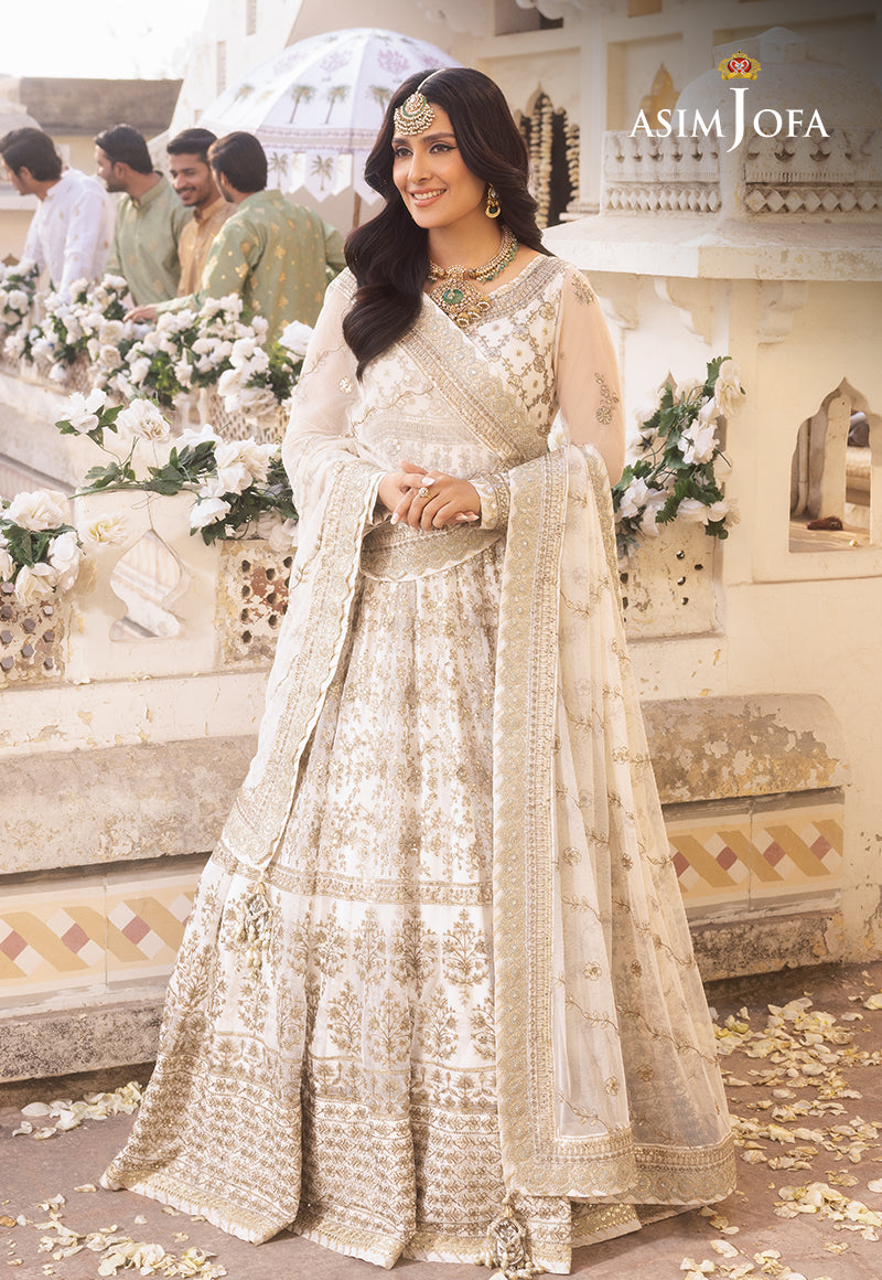 Shehnai by Asim Jofa Embroidered Net Unstitched 3Pc Suit AJSH-03