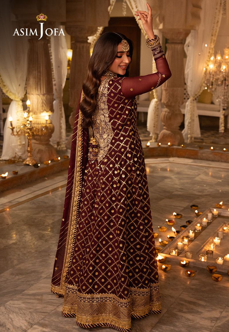 Shehnai by Asim Jofa Embroidered Net Unstitched 3Pc Suit AJSH-04