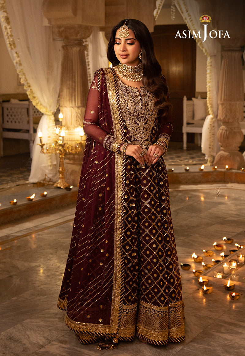 Shehnai by Asim Jofa Embroidered Net Unstitched 3Pc Suit AJSH-04