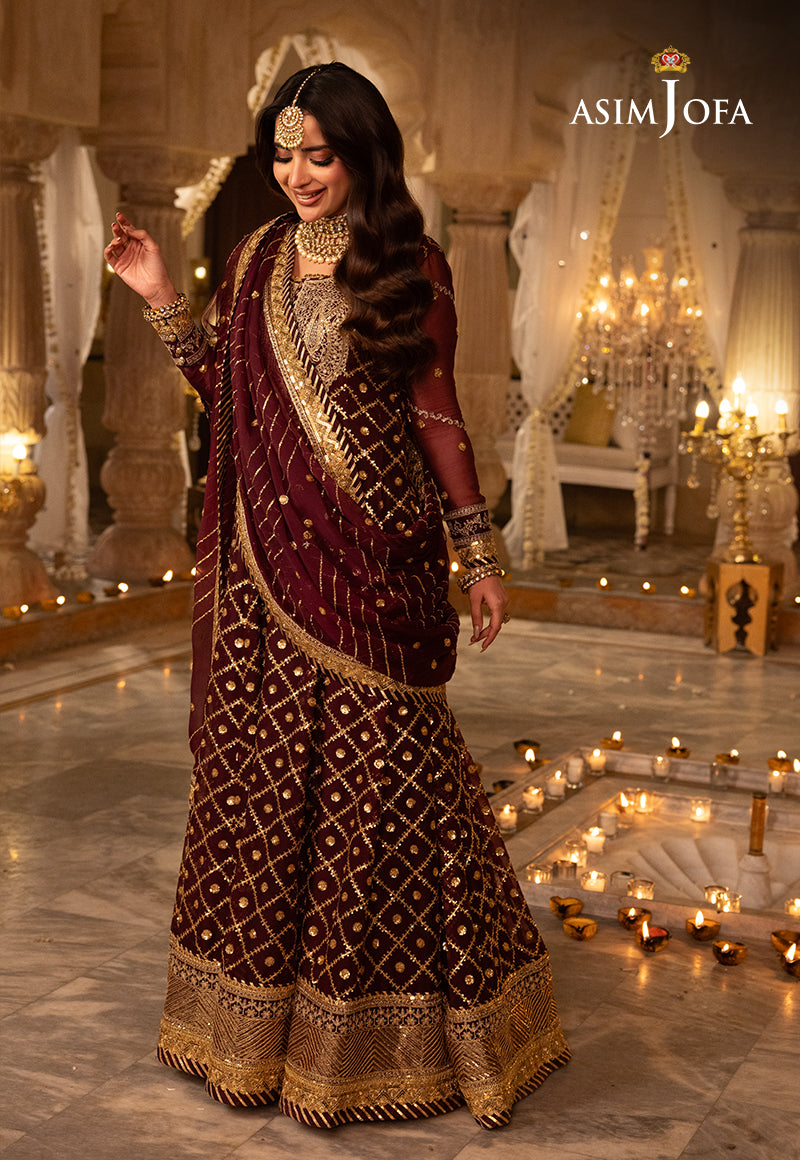 Shehnai by Asim Jofa Embroidered Net Unstitched 3Pc Suit AJSH-04