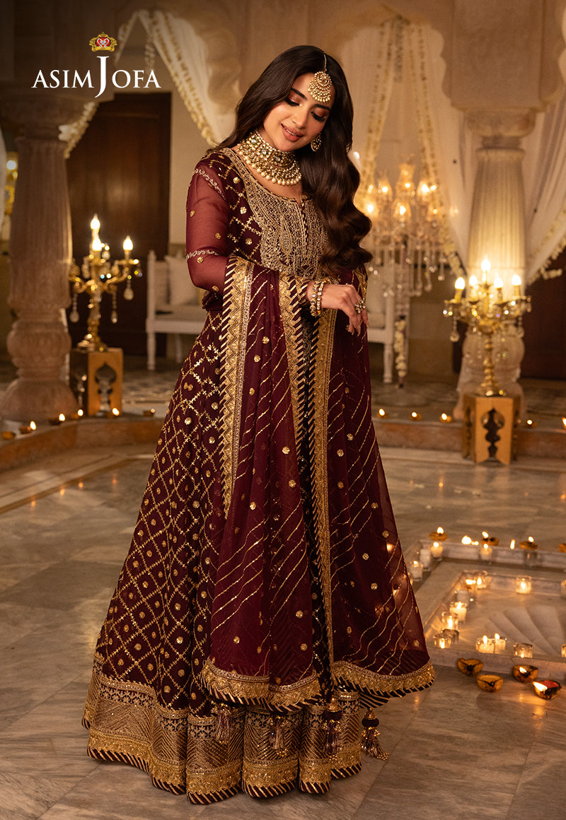 Shehnai by Asim Jofa Embroidered Net Unstitched 3Pc Suit AJSH-04
