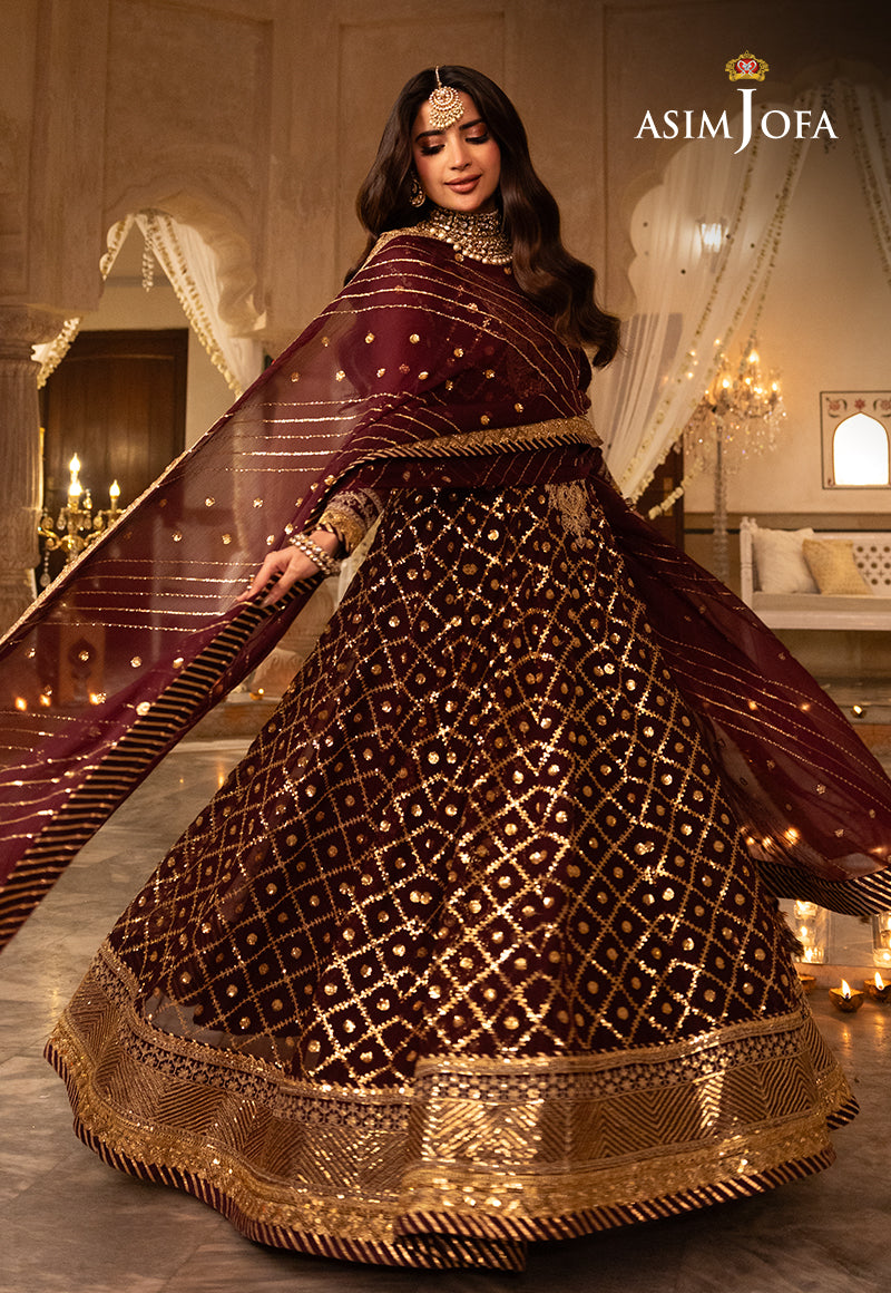 Shehnai by Asim Jofa Embroidered Net Unstitched 3Pc Suit AJSH-04