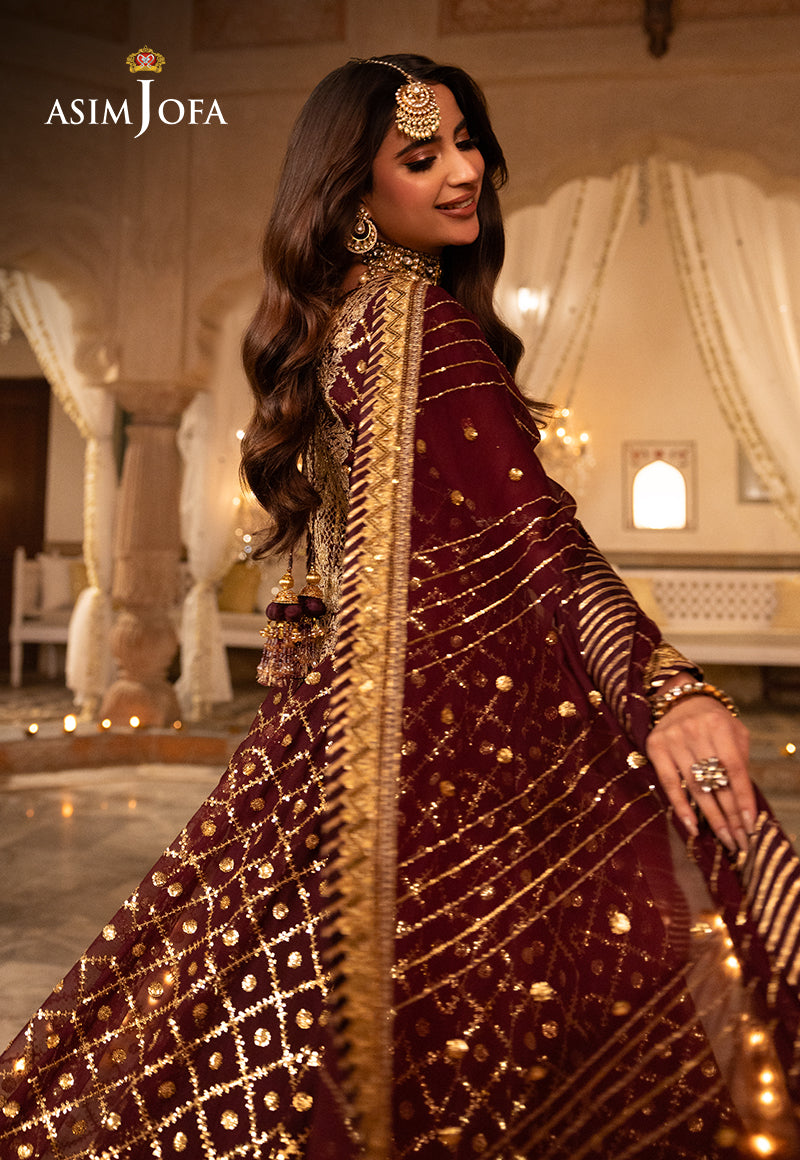 Shehnai by Asim Jofa Embroidered Net Unstitched 3Pc Suit AJSH-04