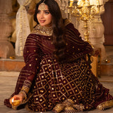 Shehnai by Asim Jofa Embroidered Net Unstitched 3Pc Suit AJSH-04