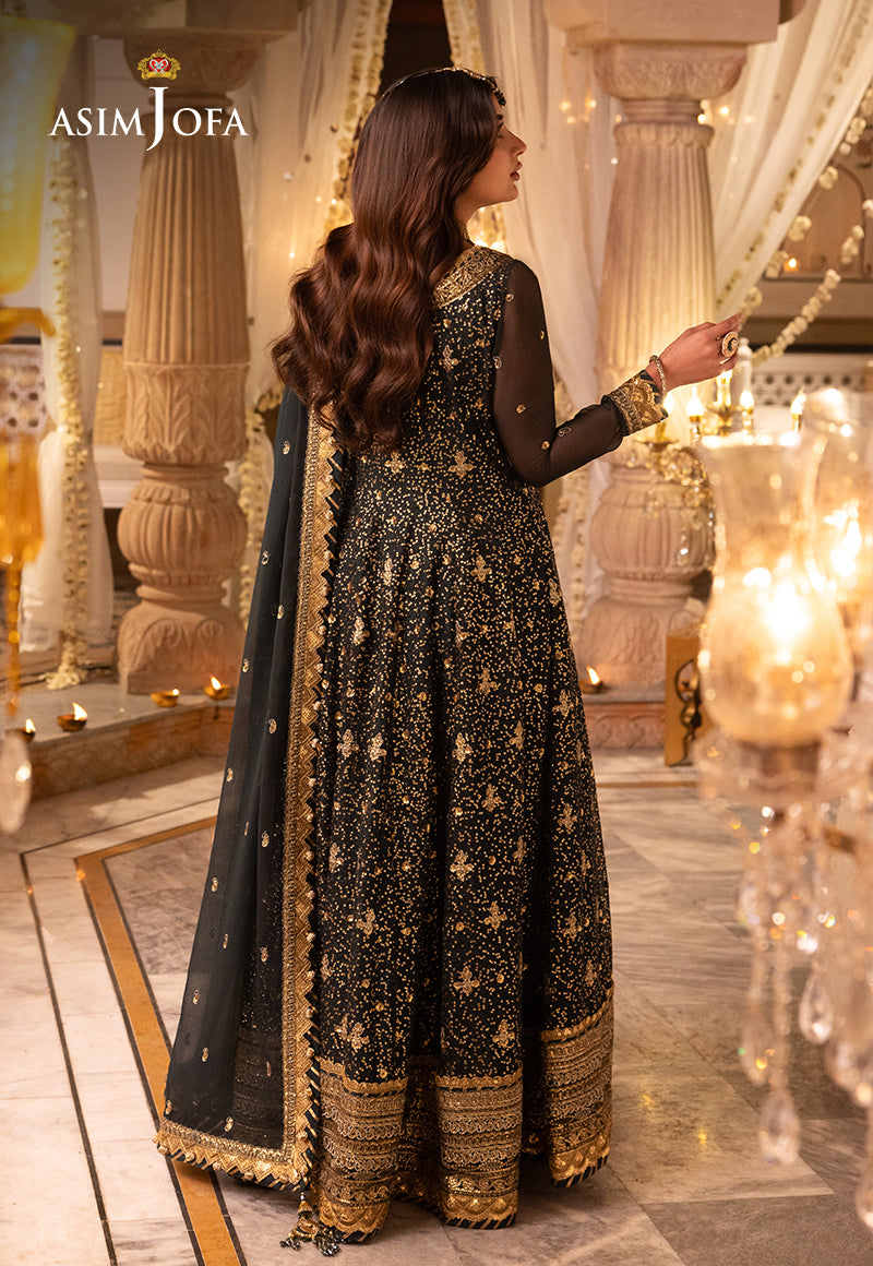 Shehnai by Asim Jofa Embroidered Net Unstitched 3Pc Suit AJSH-05