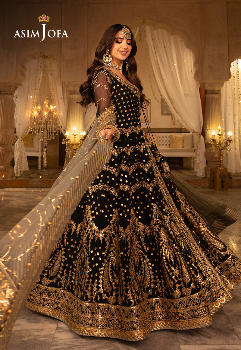 Shehnai by Asim Jofa Embroidered Net Unstitched 3Pc Suit AJSH-05