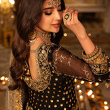 Shehnai by Asim Jofa Embroidered Net Unstitched 3Pc Suit AJSH-05