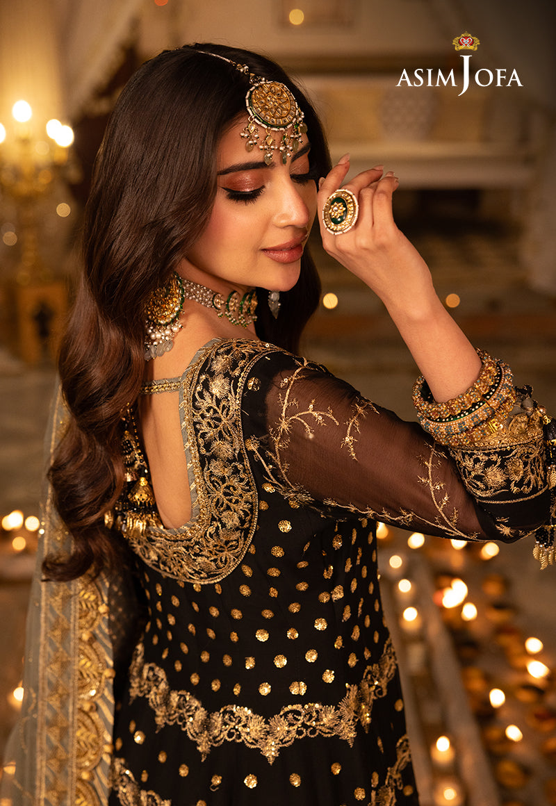Shehnai by Asim Jofa Embroidered Net Unstitched 3Pc Suit AJSH-05