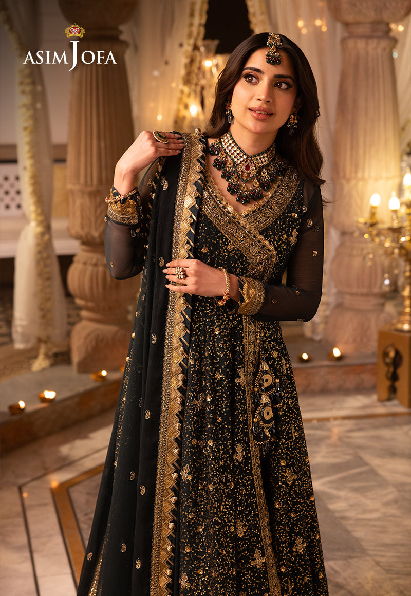 Shehnai by Asim Jofa Embroidered Net Unstitched 3Pc Suit AJSH-05