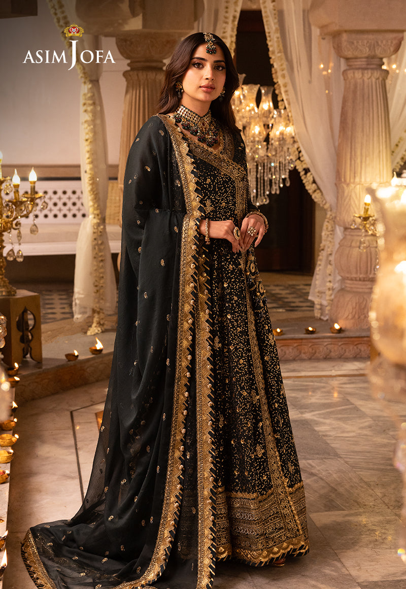 Shehnai by Asim Jofa Embroidered Net Unstitched 3Pc Suit AJSH-05