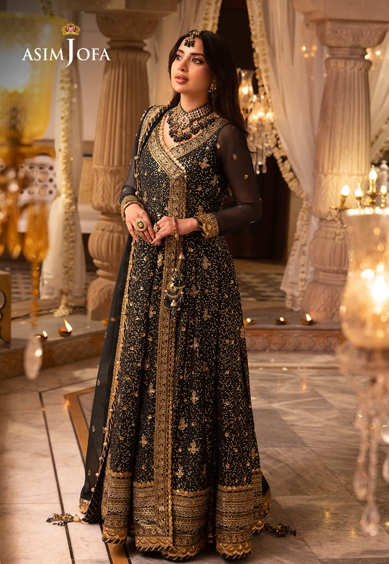 Shehnai by Asim Jofa Embroidered Net Unstitched 3Pc Suit AJSH-05