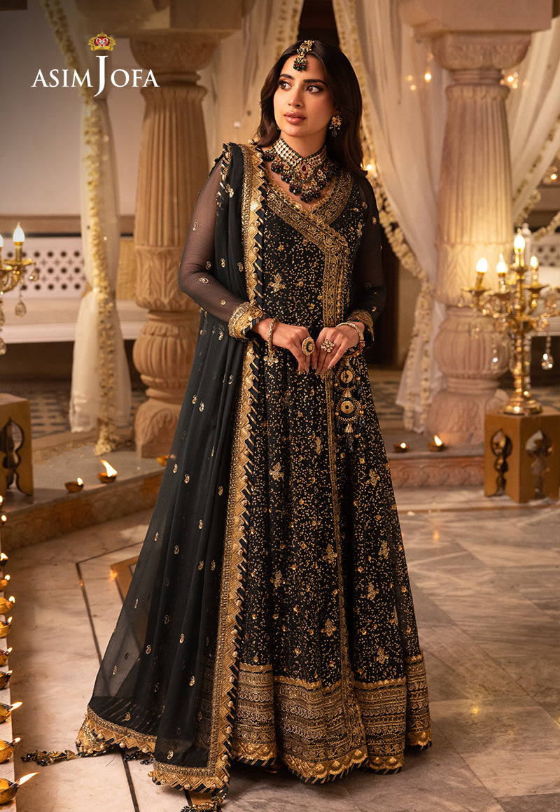 Shehnai by Asim Jofa Embroidered Net Unstitched 3Pc Suit AJSH-05