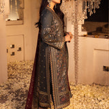 Shehnai by Asim Jofa Embroidered Net Unstitched 3Pc Suit AJSH-07