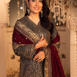 Shehnai by Asim Jofa Embroidered Net Unstitched 3Pc Suit AJSH-07