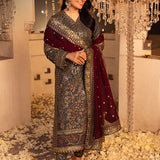 Shehnai by Asim Jofa Embroidered Net Unstitched 3Pc Suit AJSH-07
