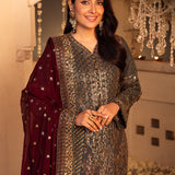 Shehnai by Asim Jofa Embroidered Net Unstitched 3Pc Suit AJSH-07