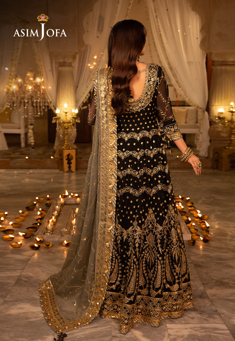 Shehnai by Asim Jofa Embroidered Net Unstitched 3Pc Suit AJSH-08