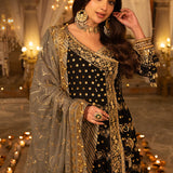 Shehnai by Asim Jofa Embroidered Net Unstitched 3Pc Suit AJSH-08