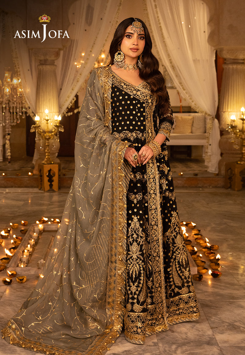 Shehnai by Asim Jofa Embroidered Net Unstitched 3Pc Suit AJSH-08