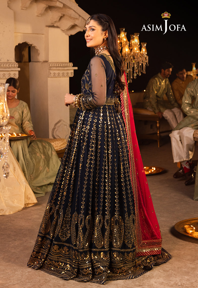 Shehnai by Asim Jofa Embroidered Net Unstitched 3Pc Suit AJSH-10