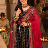 Shehnai by Asim Jofa Embroidered Net Unstitched 3Pc Suit AJSH-10