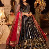 Shehnai by Asim Jofa Embroidered Net Unstitched 3Pc Suit AJSH-10