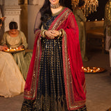 Shehnai by Asim Jofa Embroidered Net Unstitched 3Pc Suit AJSH-10