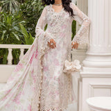 Maria b 3 Piece Unstitched Embroidered Chiffon Suit | MPC-25-101