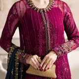 Maria B 3 Piece Unstitched Embroidered Chiffon Suit | MPC-25-102