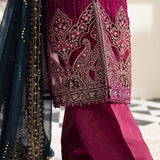 Maria B 3 Piece Unstitched Embroidered Chiffon Suit | MPC-25-102