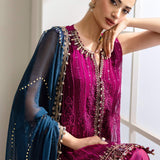 Maria B 3 Piece Unstitched Embroidered Chiffon Suit | MPC-25-102