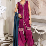 Maria B 3 Piece Unstitched Embroidered Chiffon Suit | MPC-25-102