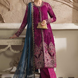 Maria B 3 Piece Unstitched Embroidered Chiffon Suit | MPC-25-102