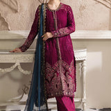 Maria B 3 Piece Unstitched Embroidered Chiffon Suit | MPC-25-102