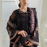 Maria B 3 Piece Embroidered Chiffon Suit | MPC-25-104