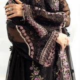 Maria B 3 Piece Embroidered Chiffon Suit | MPC-25-104