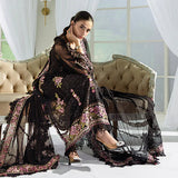 Maria B 3 Piece Embroidered Chiffon Suit | MPC-25-104