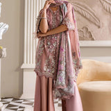 Maria B 3 Piece Embroidered Chiffon Suit | MPC-25-105
