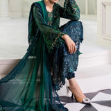 Maria B 3 Piece Embroidered Chiffon Suit | MPC-25-106