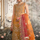 MARIA B-MBROIDERED | Mustard BD-2707