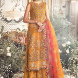 MARIA B-MBROIDERED | Mustard BD-2707