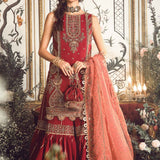 MARIA B-MBROIDERED | Maroon BD-2708