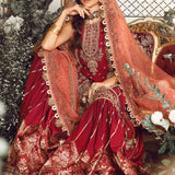 MARIA B-MBROIDERED | Maroon BD-2708