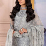 Zarif | Afreen Formals | ZA 02 STEEL GREY