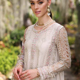 Noor by Saadia Asad | Luxury Chikankari Lawn24 | D3-B Beige Schifli
